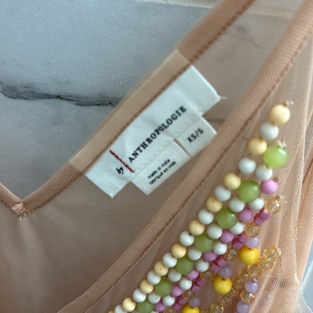 Anthropologie beaded camisole, XS/S - Picture 2 of 5